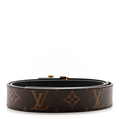 Louis Vuitton Calfskin Monogram 30mm LV Initiales Reversible Belt 90 36 Black 3 of 7