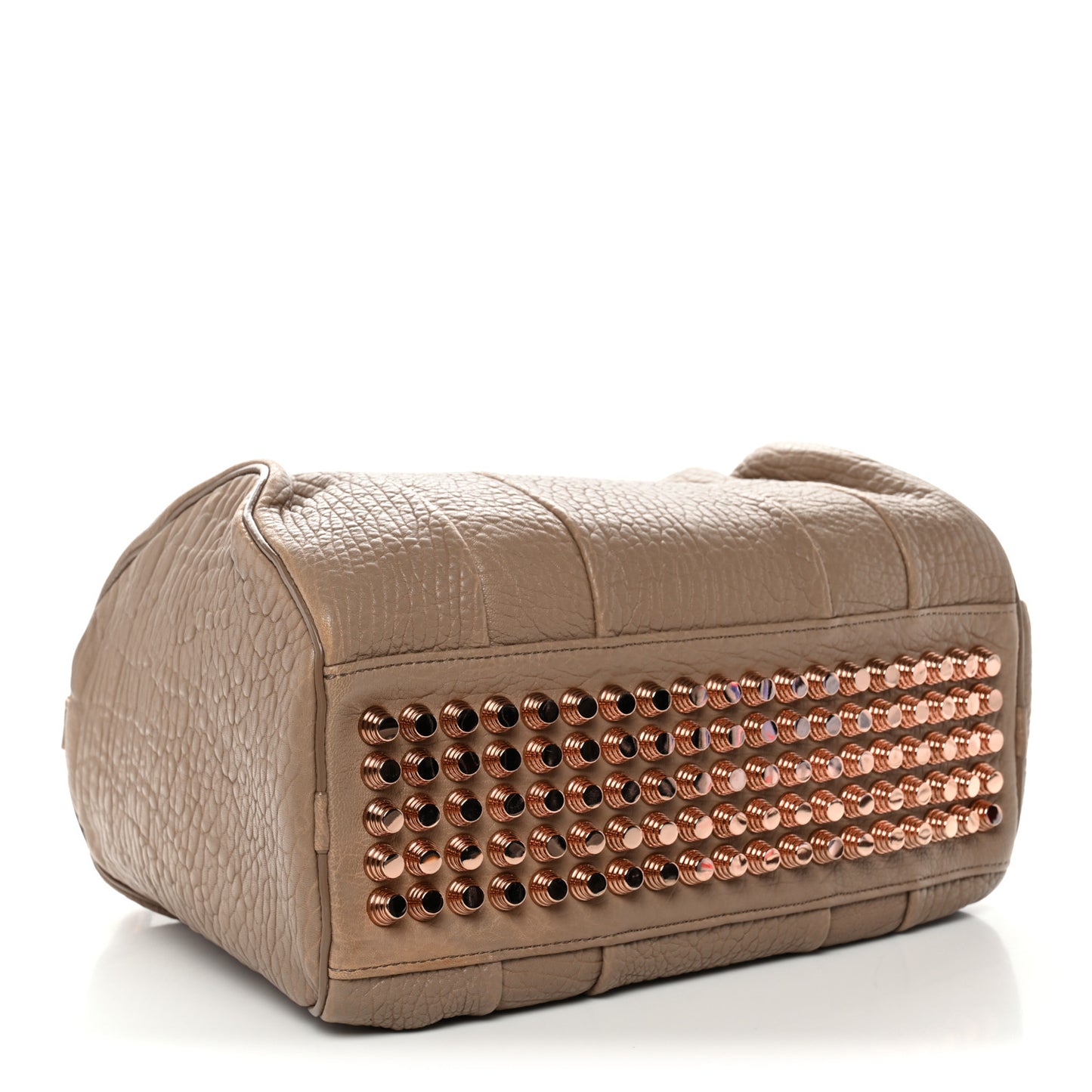 Pebbled Lambskin Rocco Latte Rose Gold Hardware