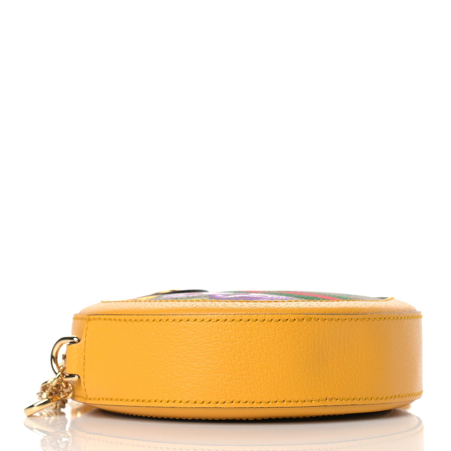 Gucci GG Supreme Monogram Flora Web Mini Ophidia Round Shoulder Bag Beige Multicolor Crop 4 of 9