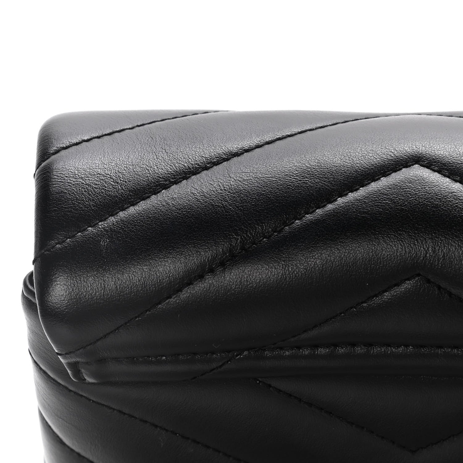 Saint Laurent Calfskin Y Quilted Monogram Toy Loulou Crossbody Bag Black 15 of 16