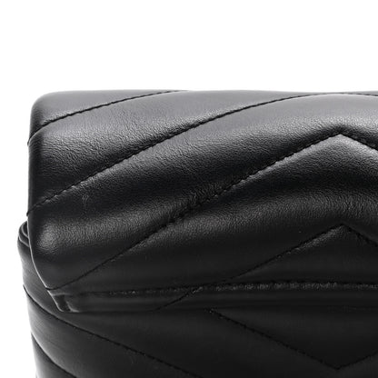 Saint Laurent Calfskin Y Quilted Monogram Toy Loulou Crossbody Bag Black 15 of 16