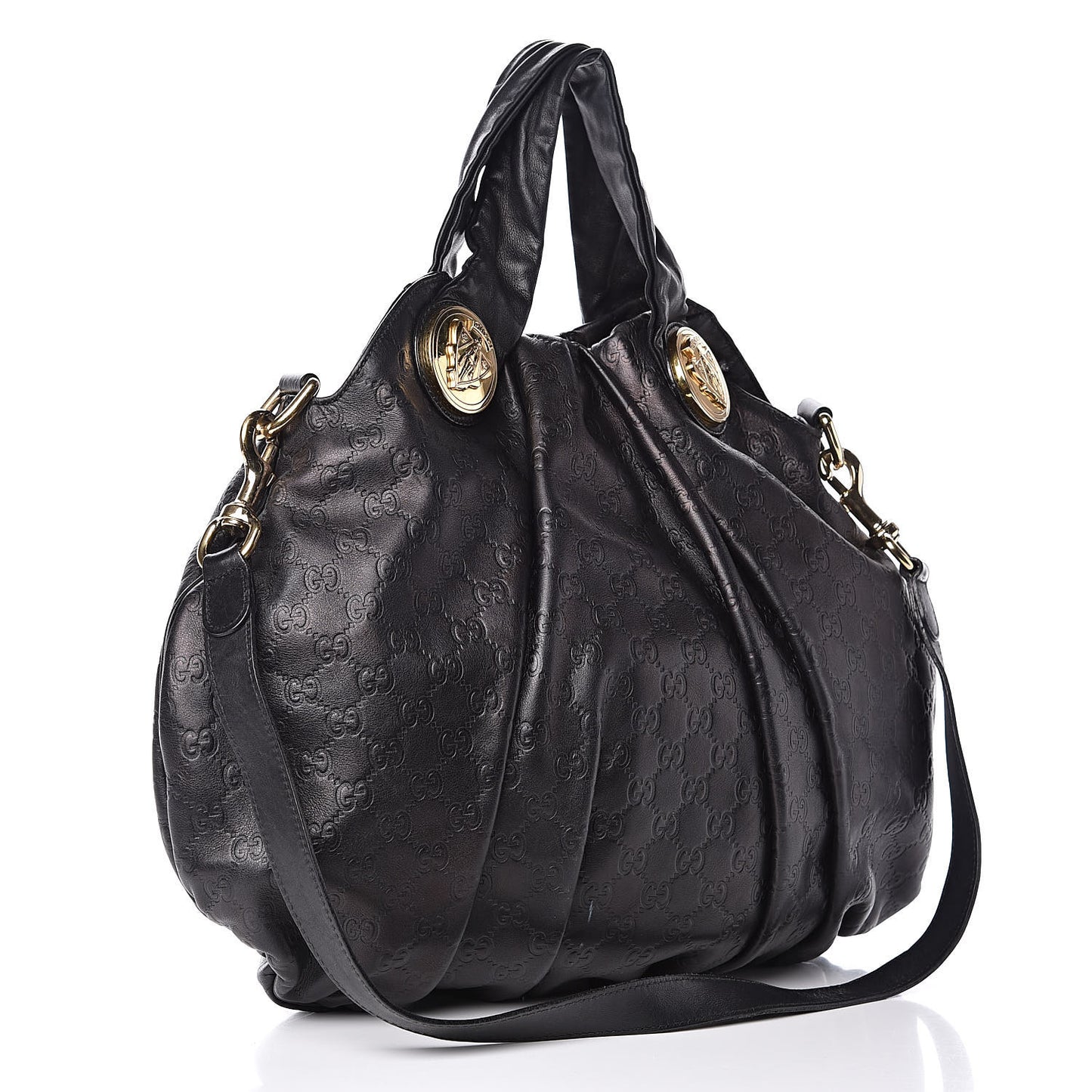Guccissima Medium Hysteria Top Handle Bag Black