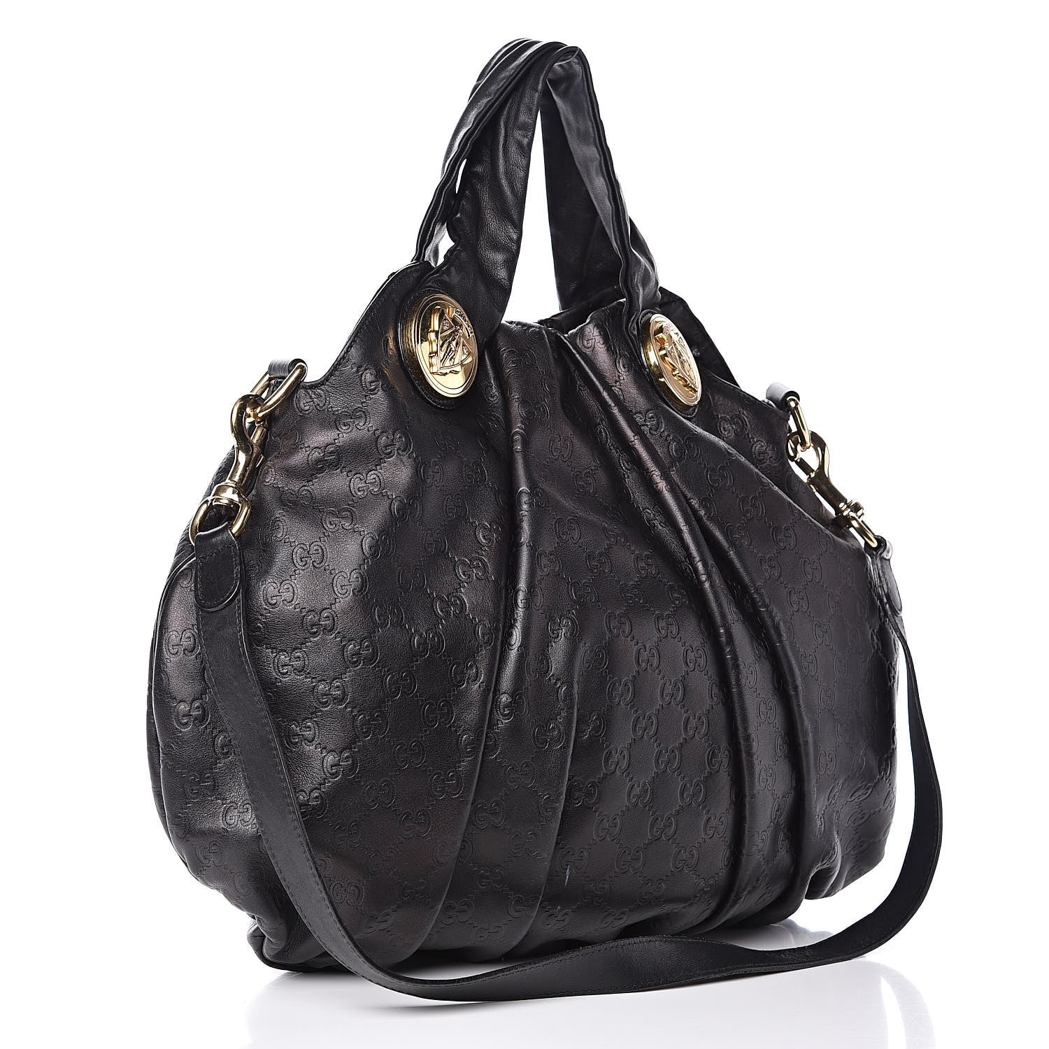 Gucci Guccissima Medium Hysteria Top Handle Bag Black 3 of 16