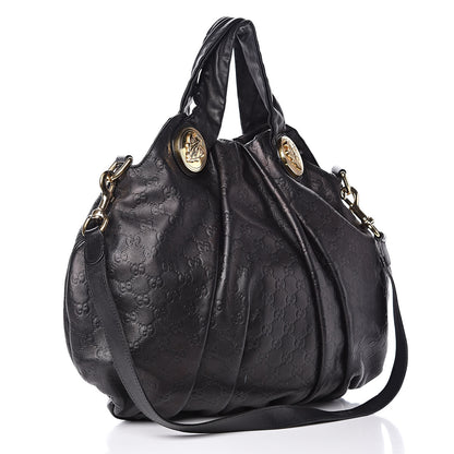 Gucci Guccissima Medium Hysteria Top Handle Bag Black 3 of 16