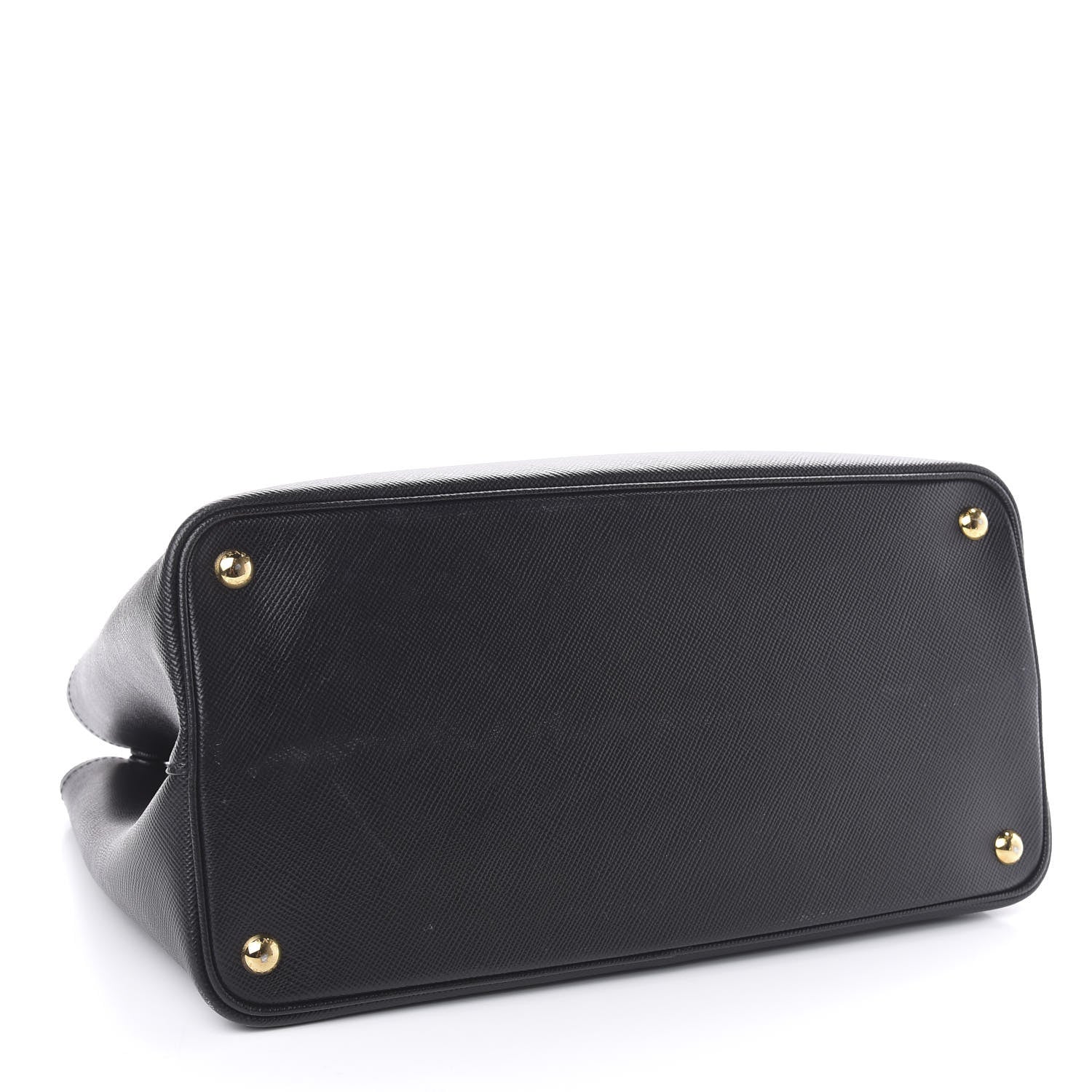 Prada Saffiano Cuir Medium Double Bag Black Fuoco 4 of 10