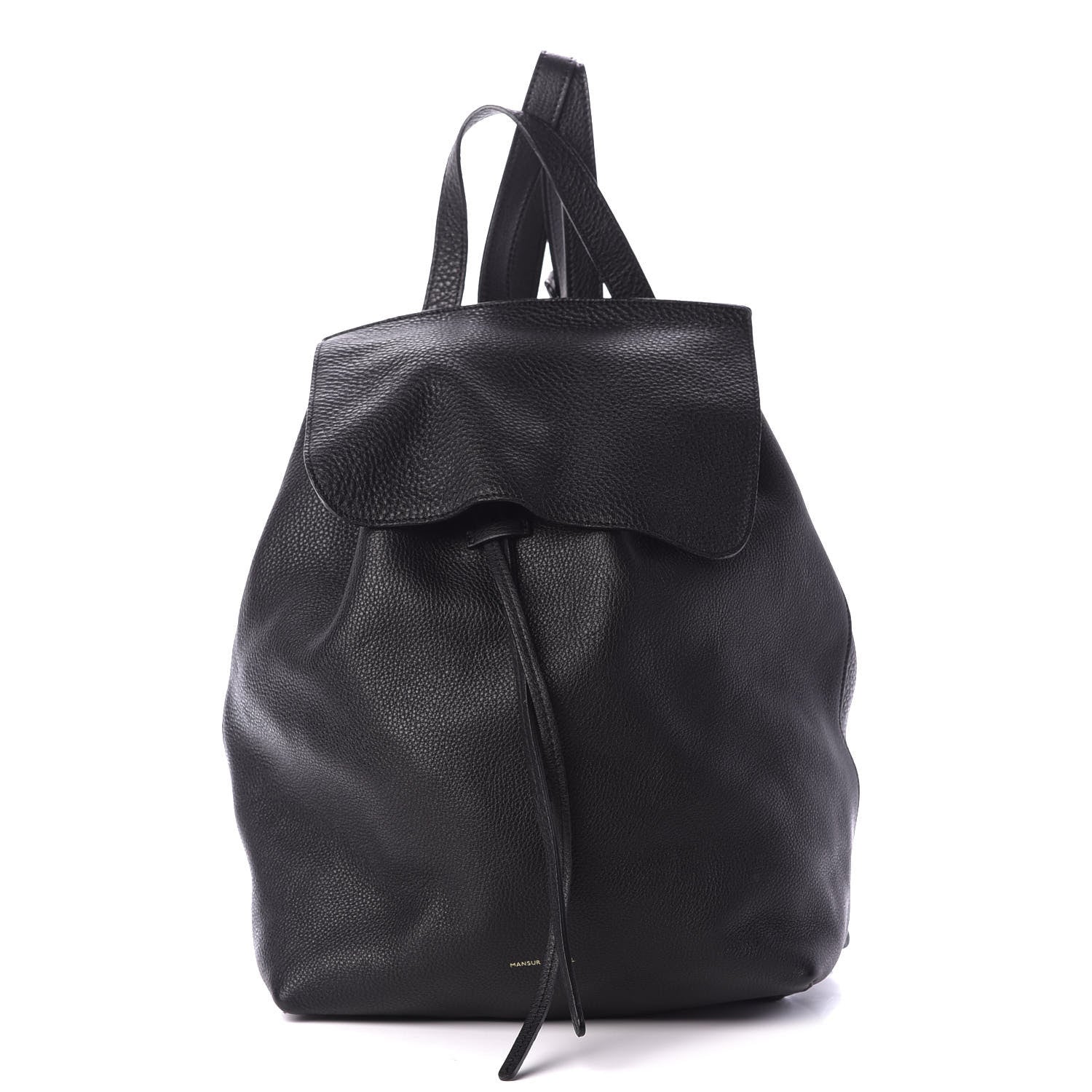 Mansur Gavriel Tumbled Calfskin Backpack Bag Black 1 of 7