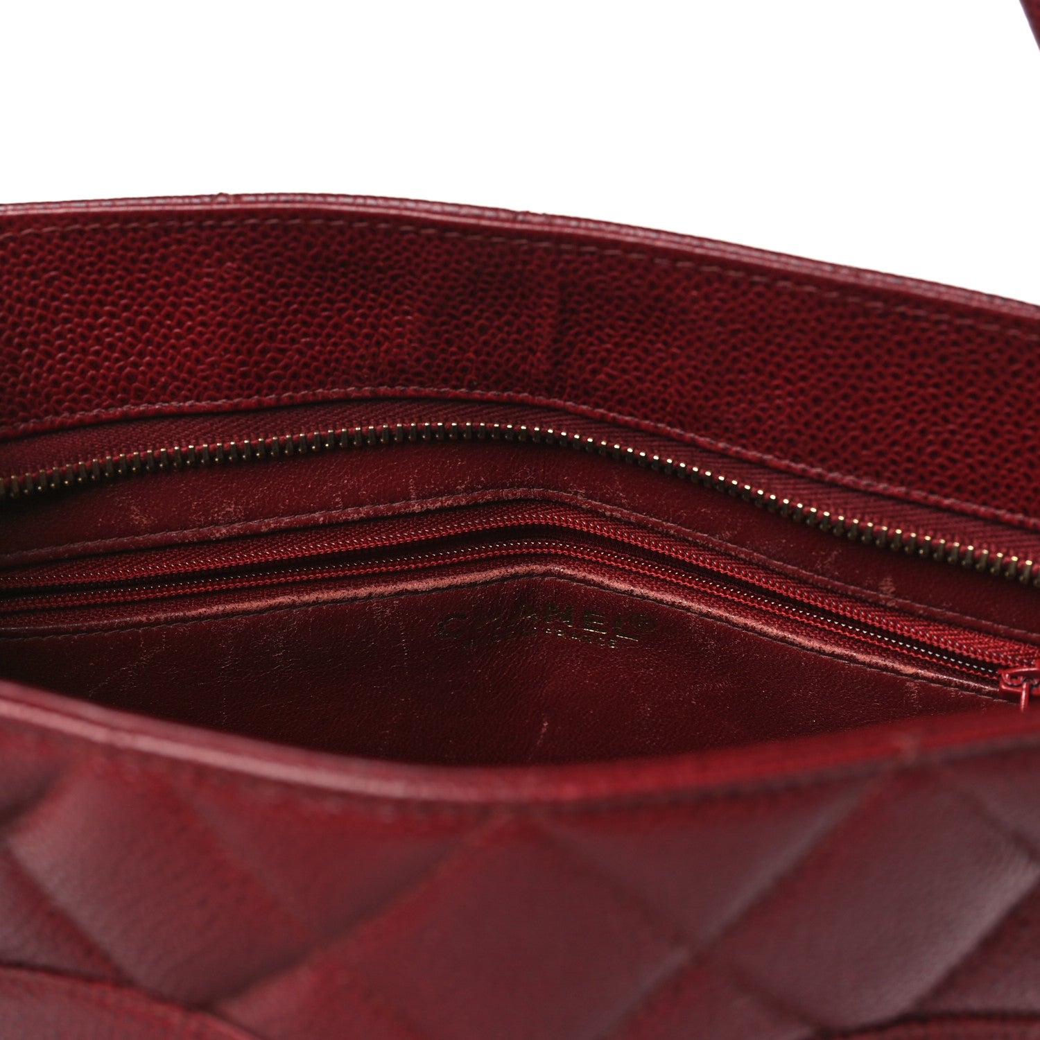 Chanel Caviar Quilted Medallion Tote Bordeaux 10 of 11