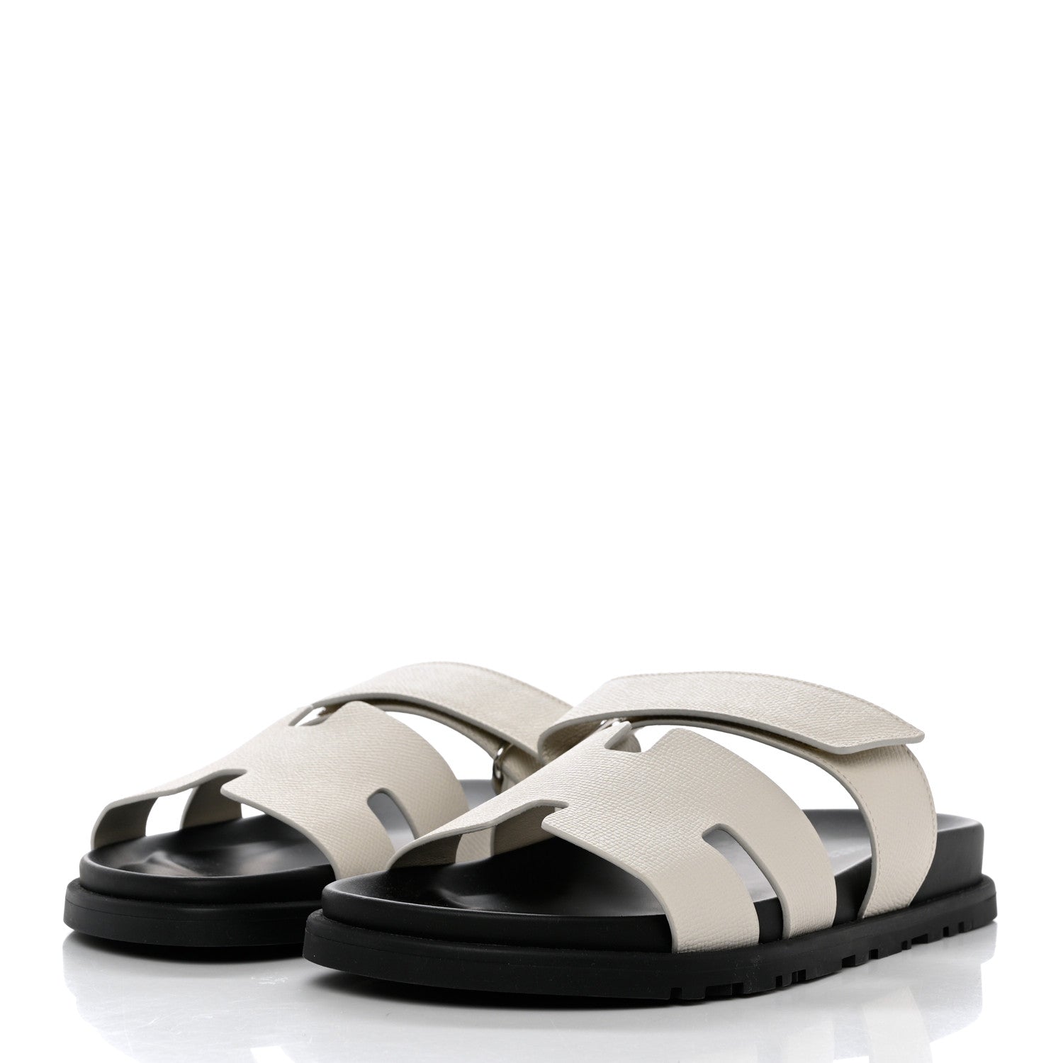 Hermes Epsom Chypre Sandals 40 Beige Glaise 3 of 9