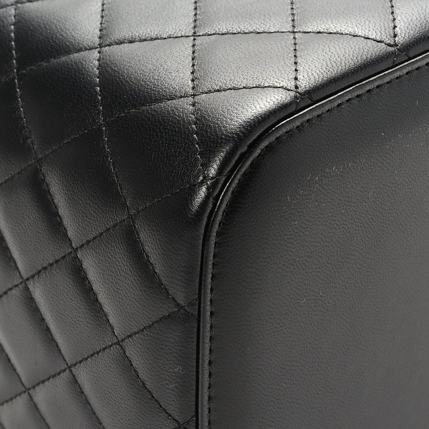 Chanel Lambskin Quilted Large Vanity Pouch Black 8 of 11