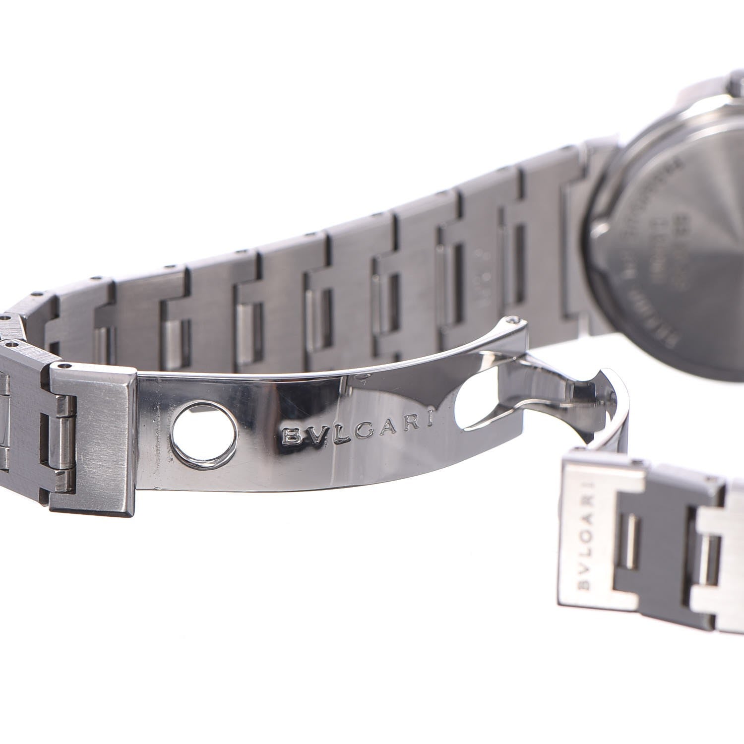 Bulgari Stainless Steel Diamond 26mm Quartz Watch Black 4 of 6