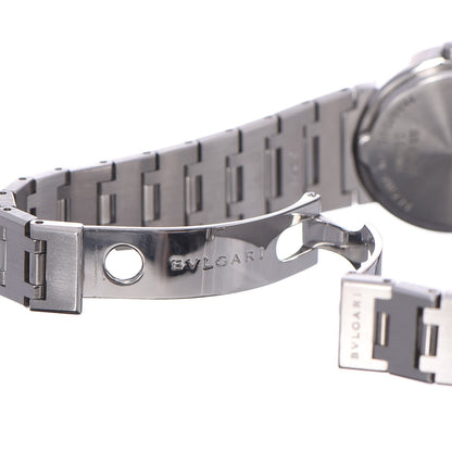 Bulgari Stainless Steel Diamond 26mm Quartz Watch Black 4 of 6