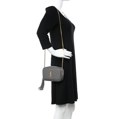 Saint Laurent Grain De Poudre Matelasse Monogram Mini Lou Camera Bag Fog 2 of 11