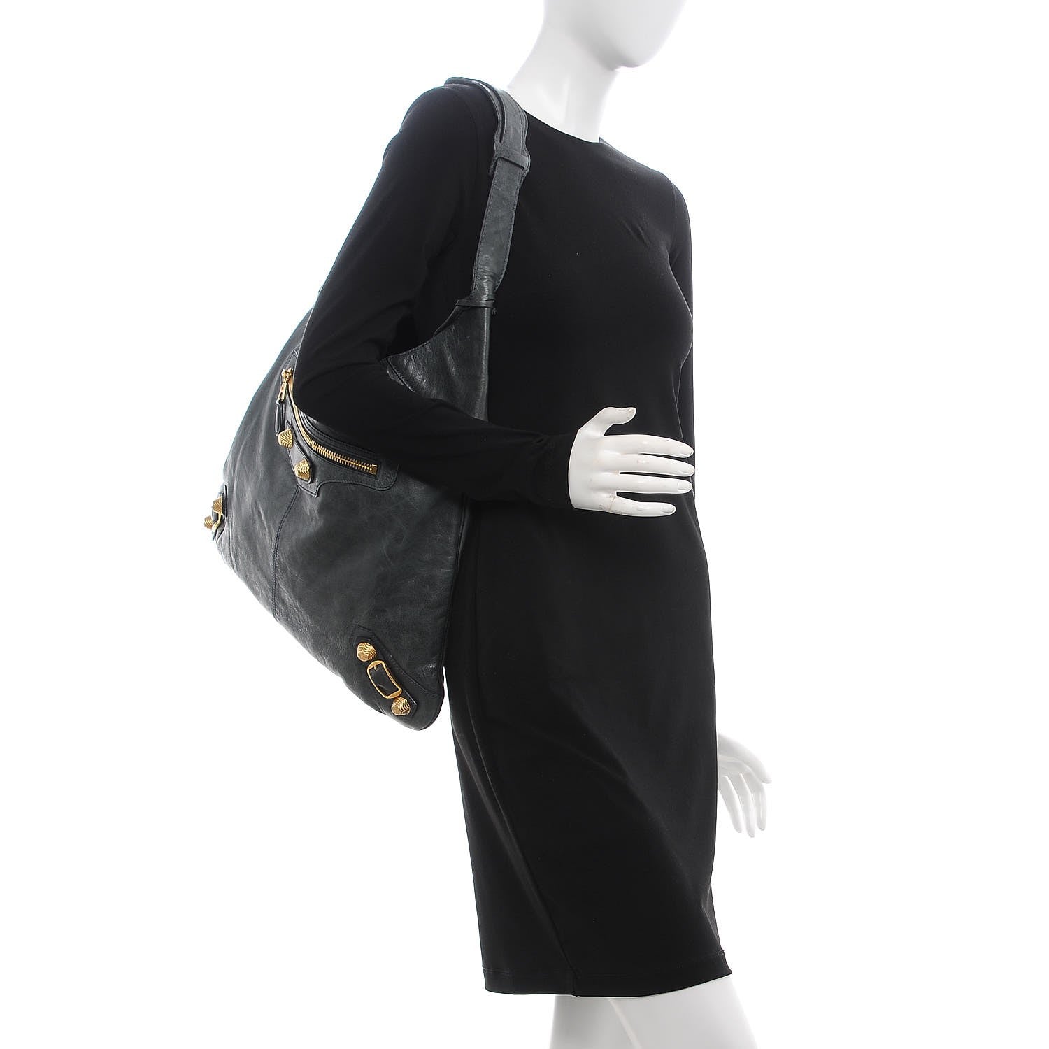 Balenciaga Agneau Giant 21 Gold Hardware Maxi Besace Messenger Anthracite 2 of 7