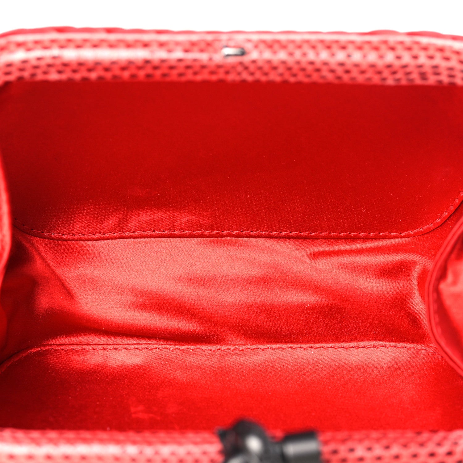 Bottega Veneta Satin Intreccio Impero Ayers Knot Clutch Red 5 of 7