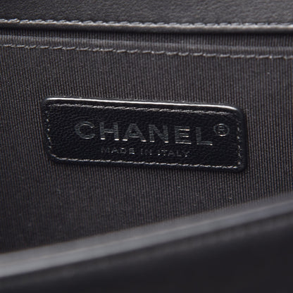 Chanel Lambskin Quilted Medium Boy Flap Black 6 of 8