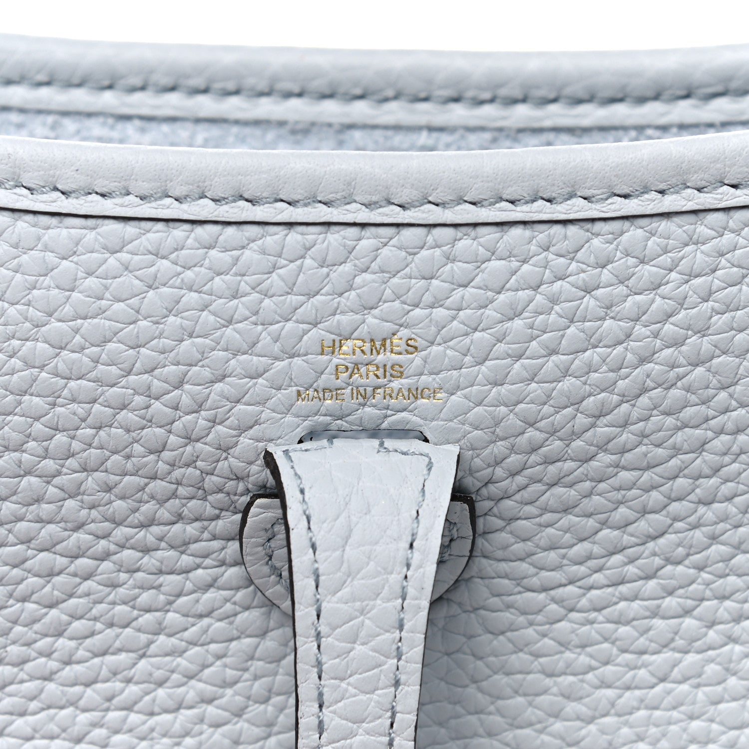 Hermes Taurillon Clemence Amazone Evelyne TPM Bleu Pale Etain 6 of 11