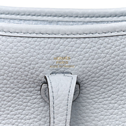 Hermes Taurillon Clemence Amazone Evelyne TPM Bleu Pale Etain 6 of 11