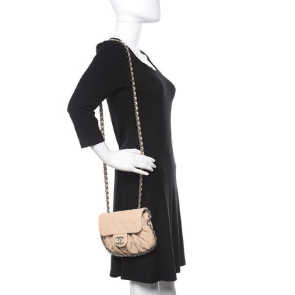 Chanel Washed Lambskin Quilted Mini Chain Around Flap Beige 2 of 11