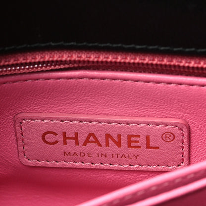 Chanel Goatskin Quilted Rainbow Extra Mini Coco Handle Flap Black 6 of 10