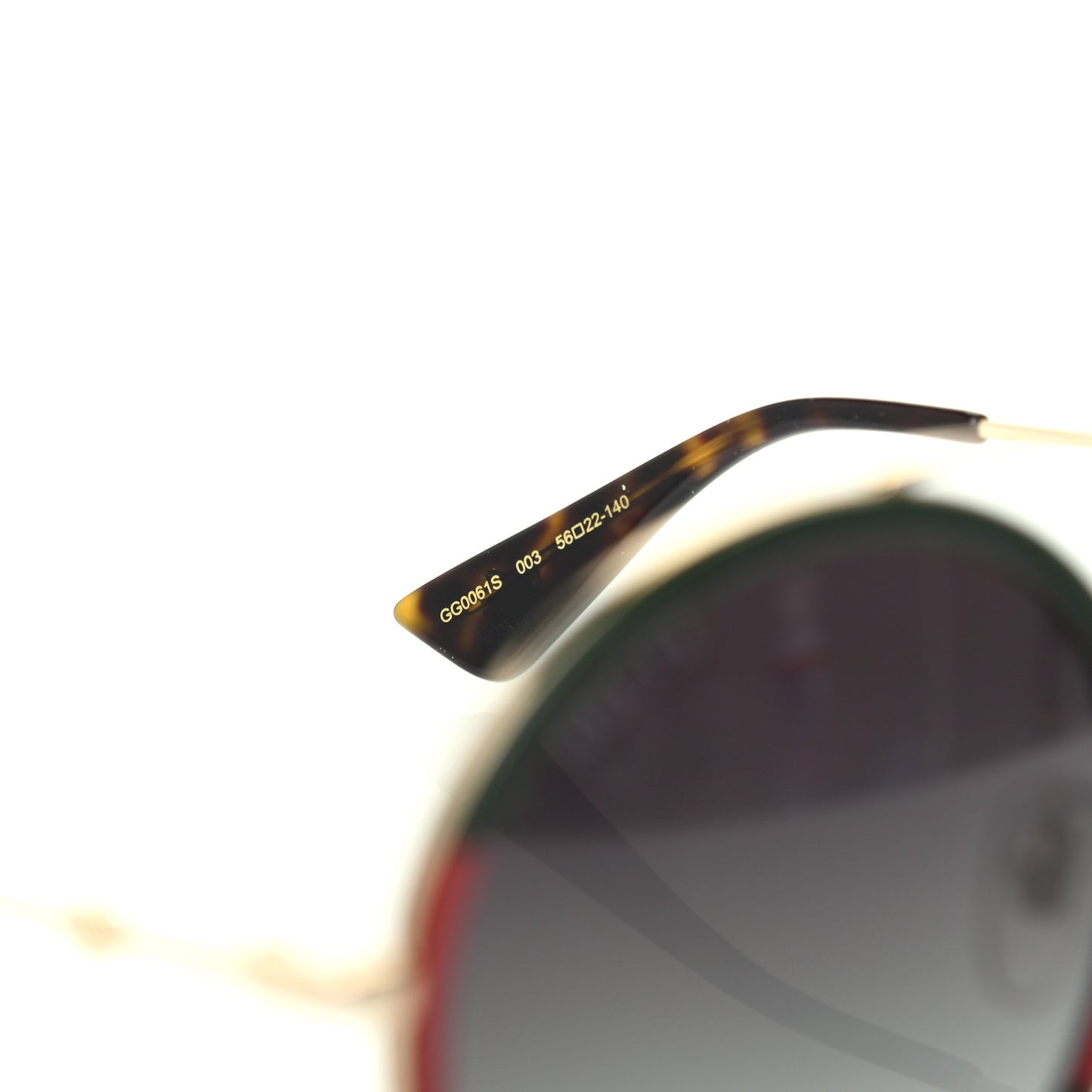 Metal Round Frame Sunglasses GG0061S Blue Red
