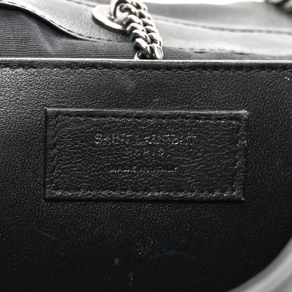 Saint Laurent Pebbled Lambskin Chevron Monogram Small Nolita Black 6 of 17