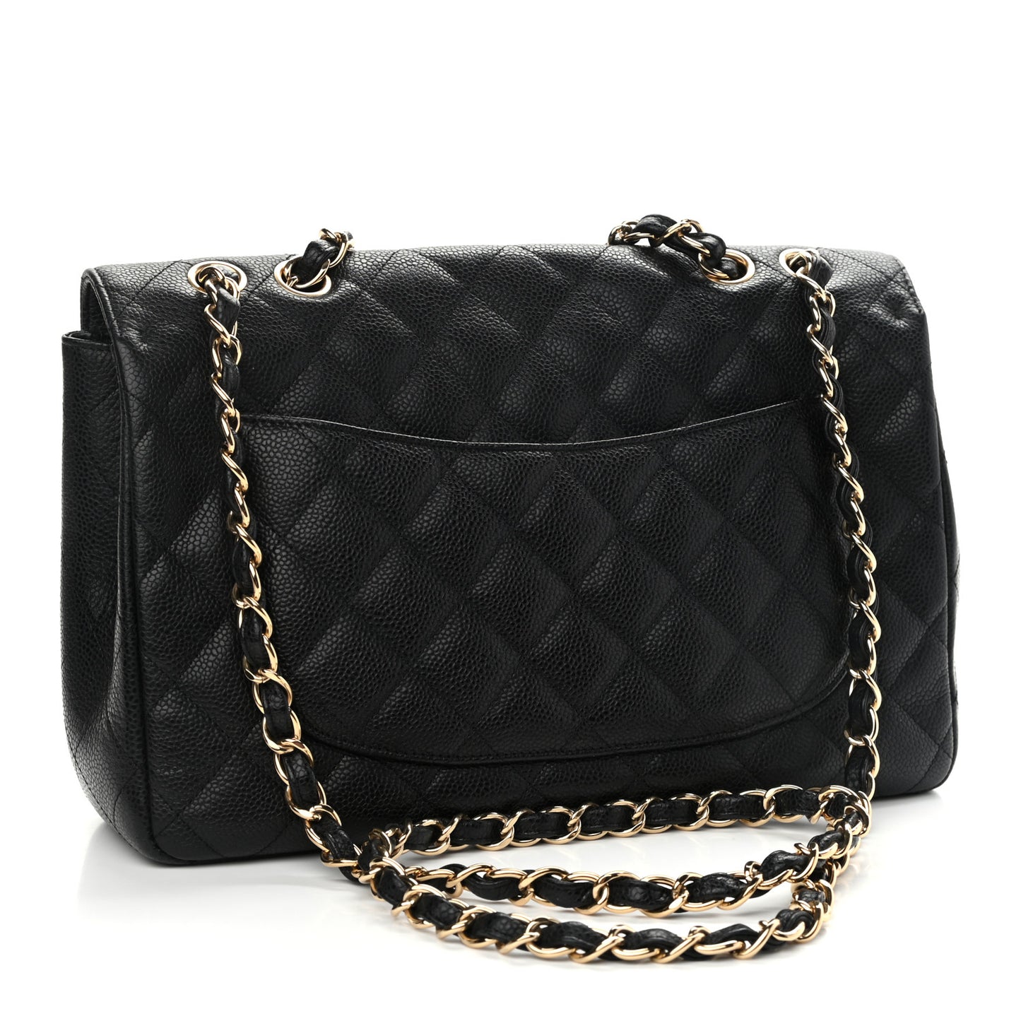Caviar Quilted Jumbo Single Flap Black