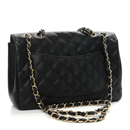Chanel Caviar Quilted Jumbo Single Flap Black 3 of 11