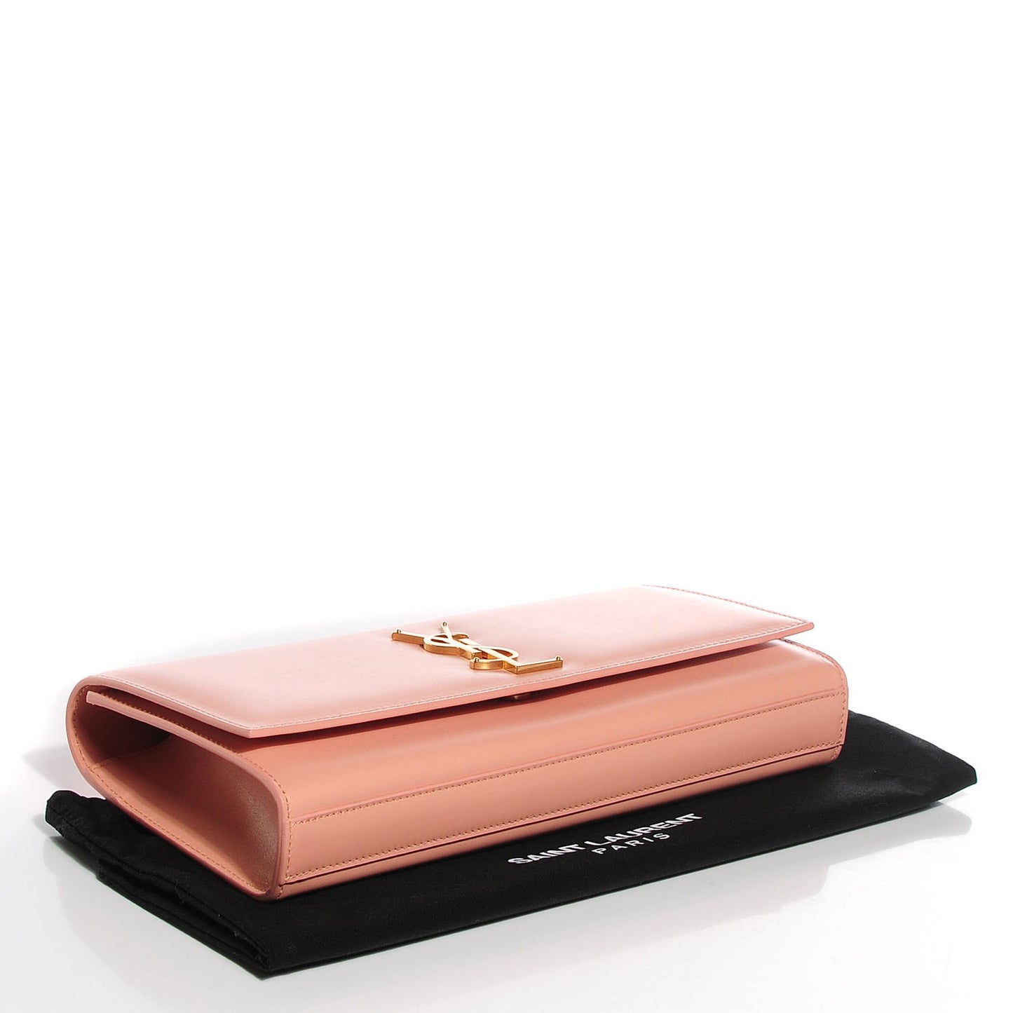 Calfskin Classic Monogram Clutch Glossy Blush