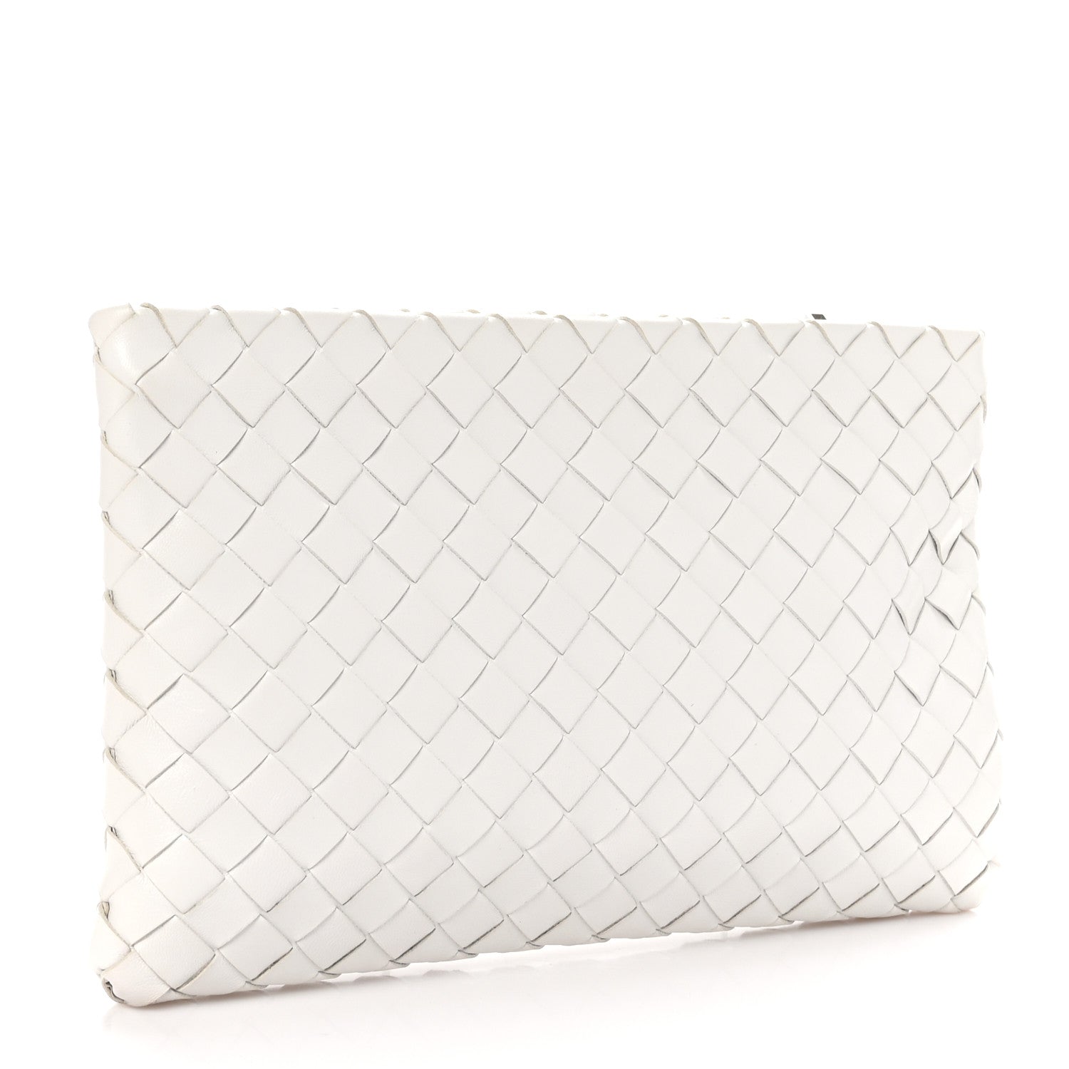 Bottega Veneta Nappa Intrecciato Medium Zip Pouch White 3 of 10