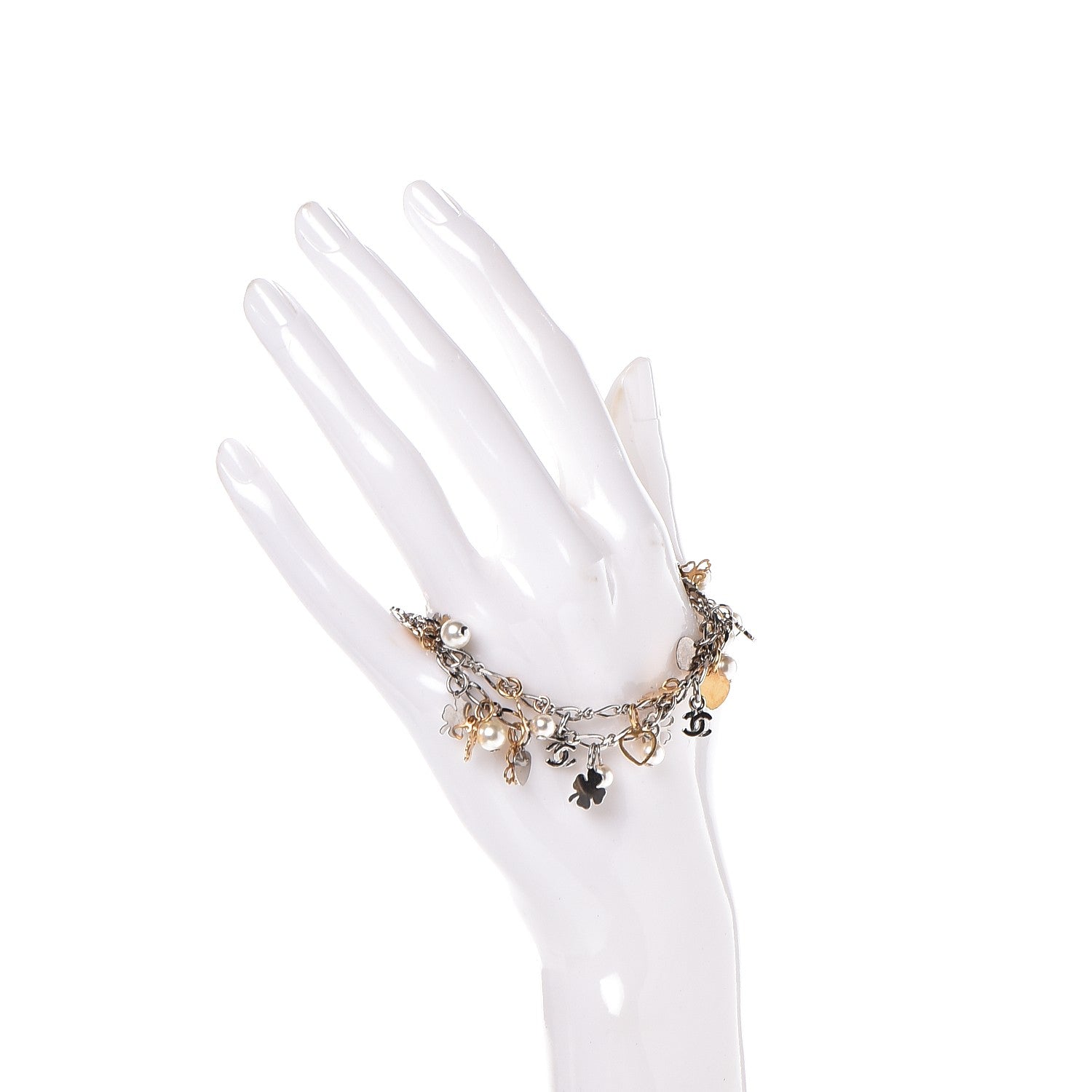 Chanel Lucky Charms CC Bracelet Silver 2 of 4