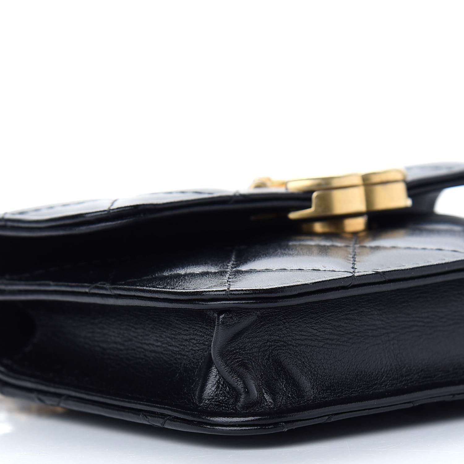 Chanel Calfskin Quilted Perfect Fit Coin Purse With Chain Black 9 of 10