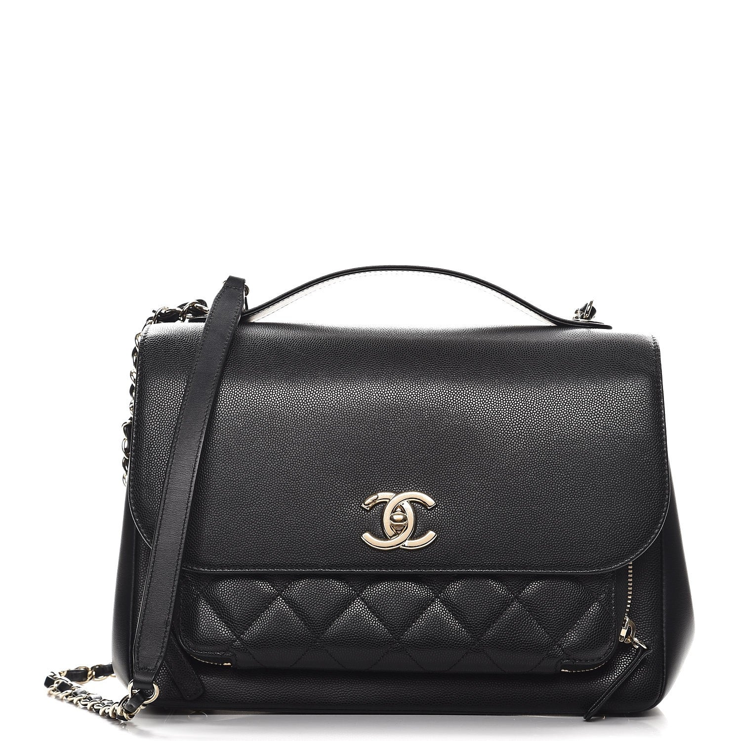 Chanel Caviar Quilted Large Business Affinity Flap Black 1 of 7