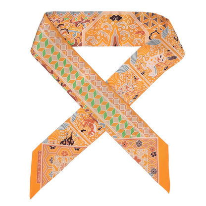 Hermes Silk Collections Imperiales Twilly Bouton D'Or Miel Vert 1 of 4