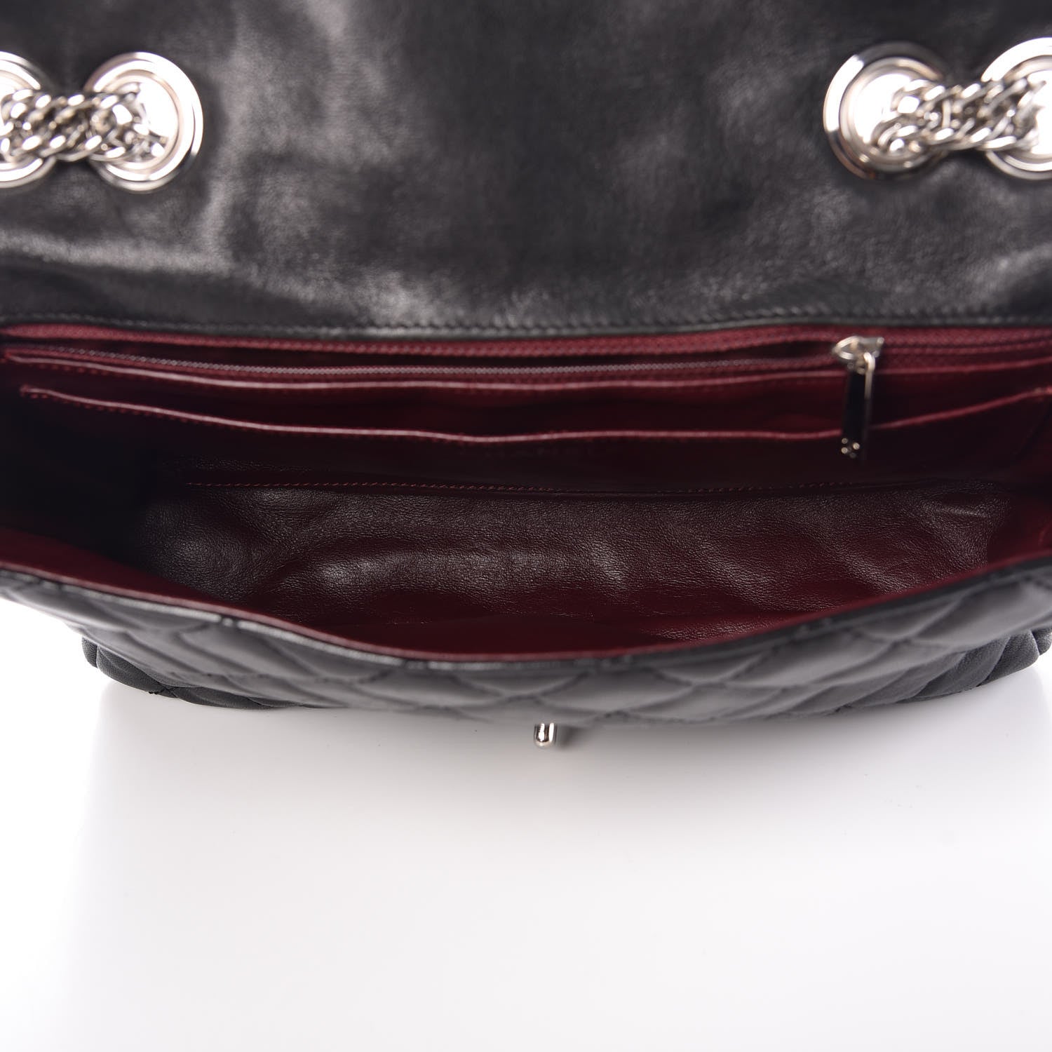 Chanel Washed Lambskin Quilted Jumbo Single Flap Bijoux Chain Black 5 of 9