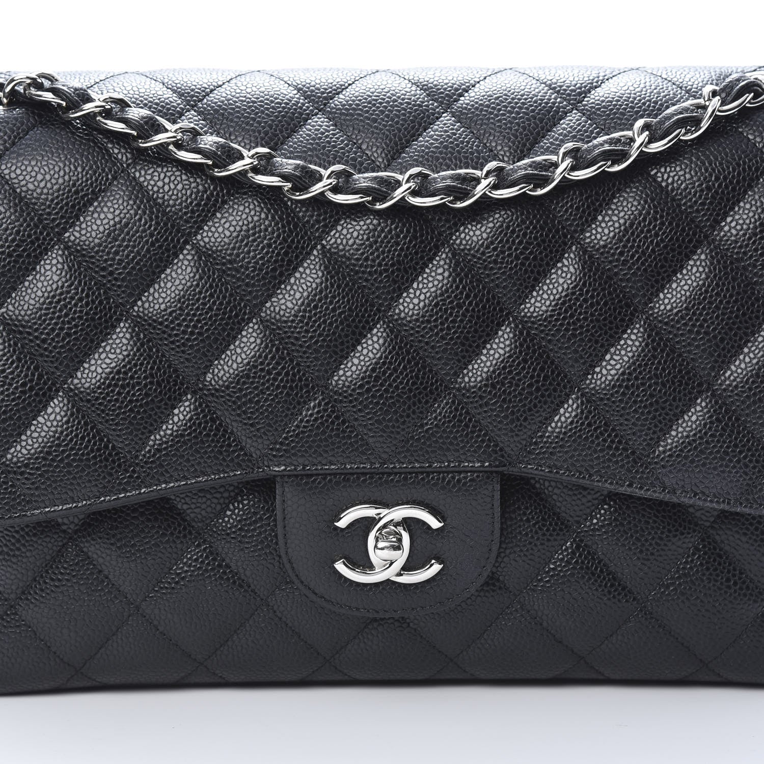 Chanel Caviar Quilted Jumbo Double Flap Black 8 of 11