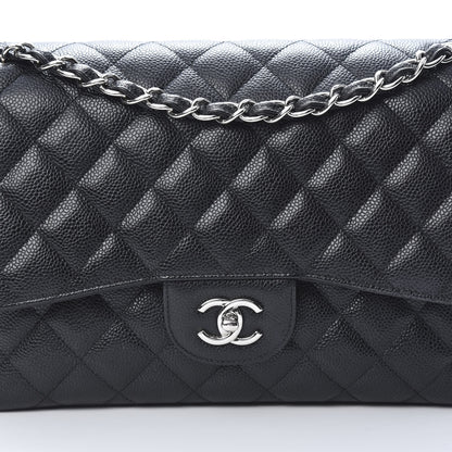 Chanel Caviar Quilted Jumbo Double Flap Black 8 of 11