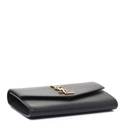 Saint Laurent Grain De Poudre Uptown Chain Wallet Black 4 of 9