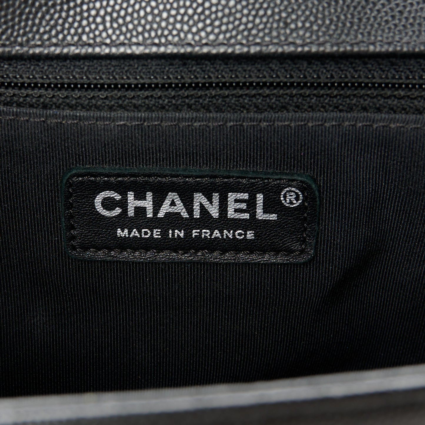 Caviar Quilted Large Boy Flap Black