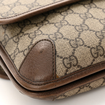 Gucci GG Supreme Monogram Web Small Neo Vintage Double Flap Messenger Bag Beige New Acero 15 of 16