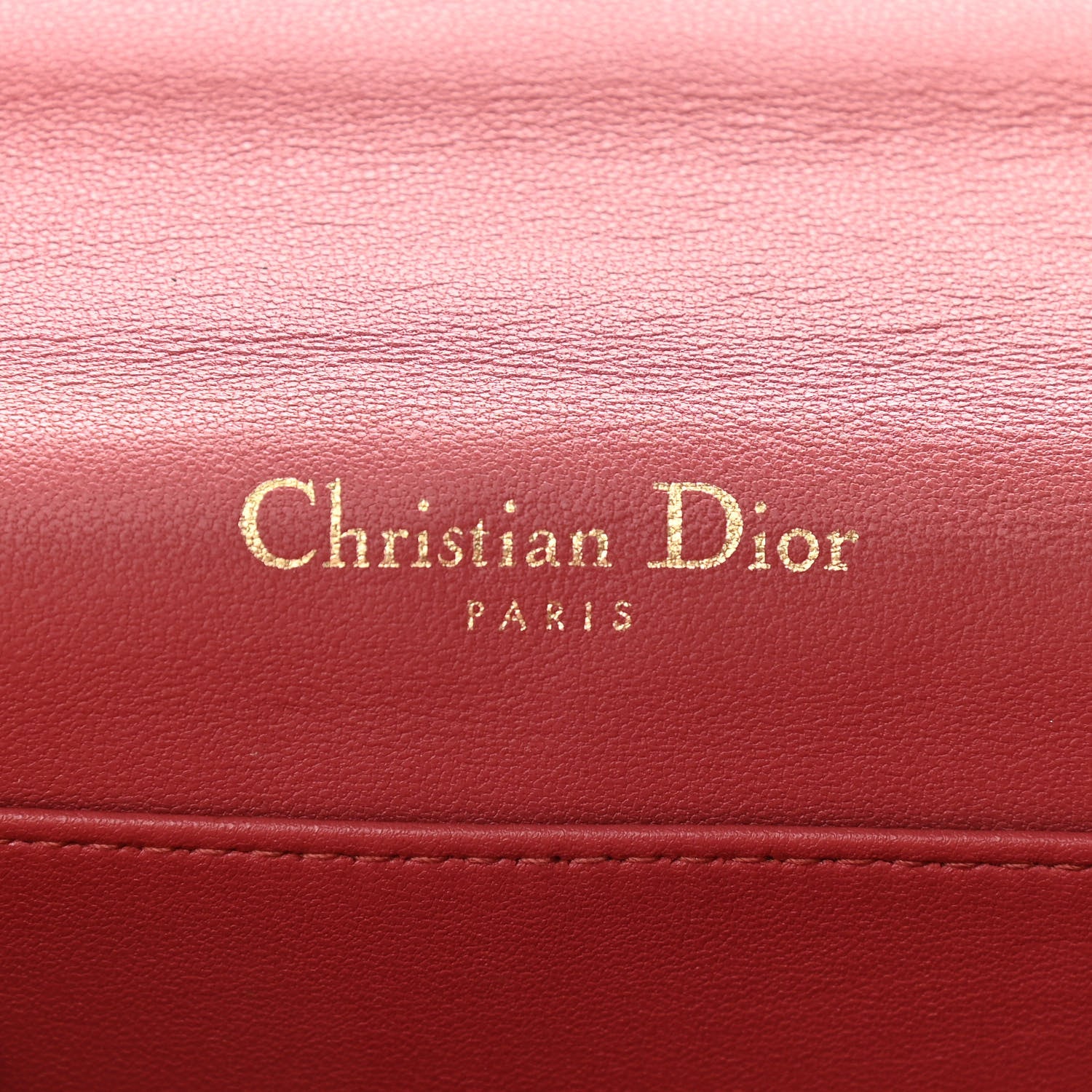 Christian Dior Lambskin Cannage Lady Dior Clutch Red 7 of 11