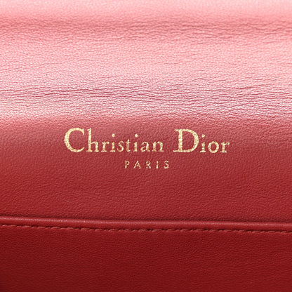 Christian Dior Lambskin Cannage Lady Dior Clutch Red 7 of 11