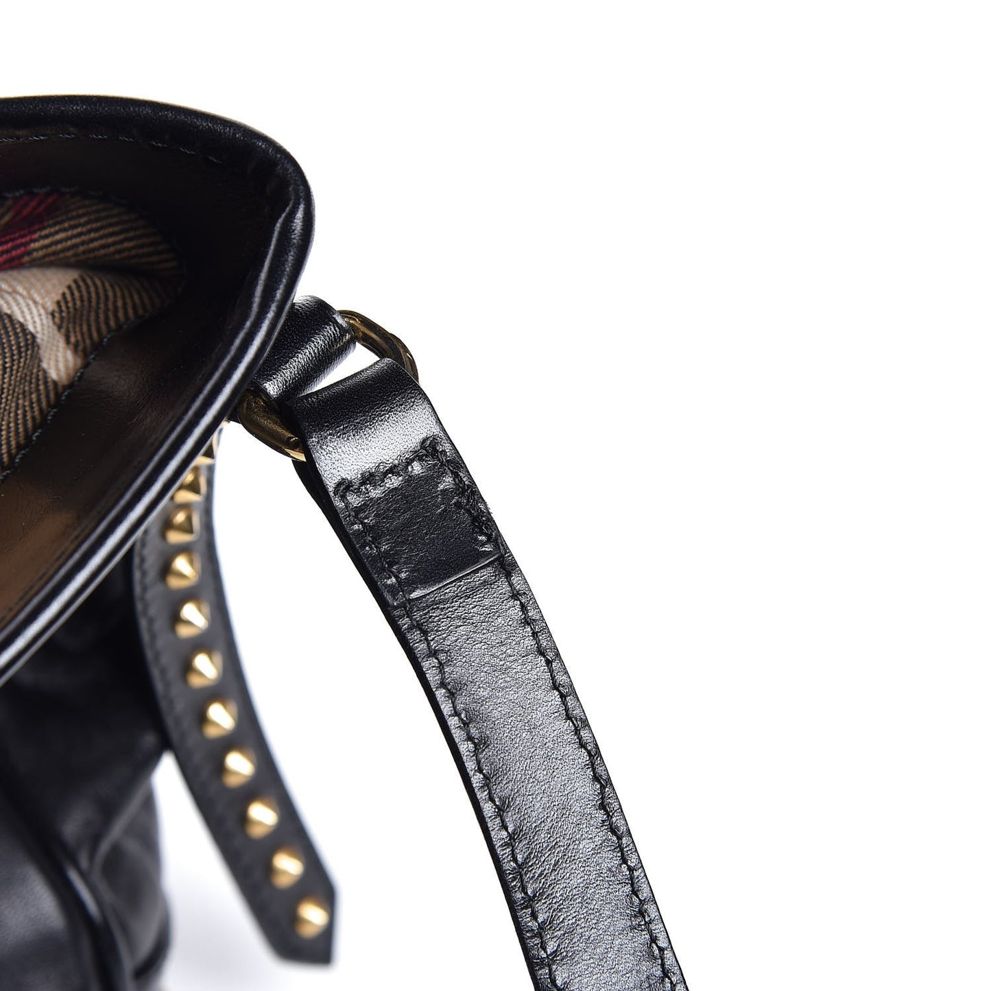 Lambskin Bridle Studs Small Canterbury Tote Black