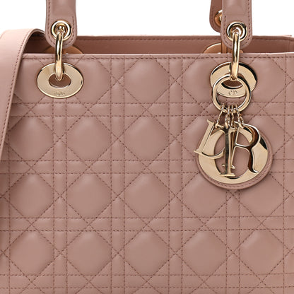 Christian Dior Lambskin Cannage Medium Lady Dior Bois de Rose 8 of 13