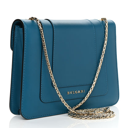 Bulgari Calfskin Serpenti Forever Crossbody Blue 3 of 9