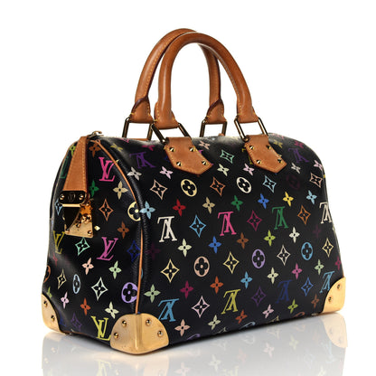 Louis Vuitton Monogram Multicolor Speedy 30 Black 3 of 5