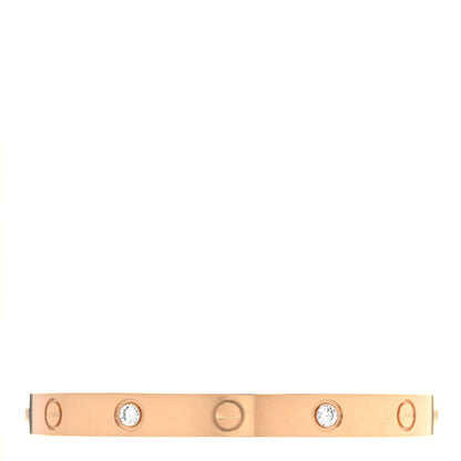 Cartier 18K Pink Gold 4 Diamond LOVE Bracelet 16 3 of 5