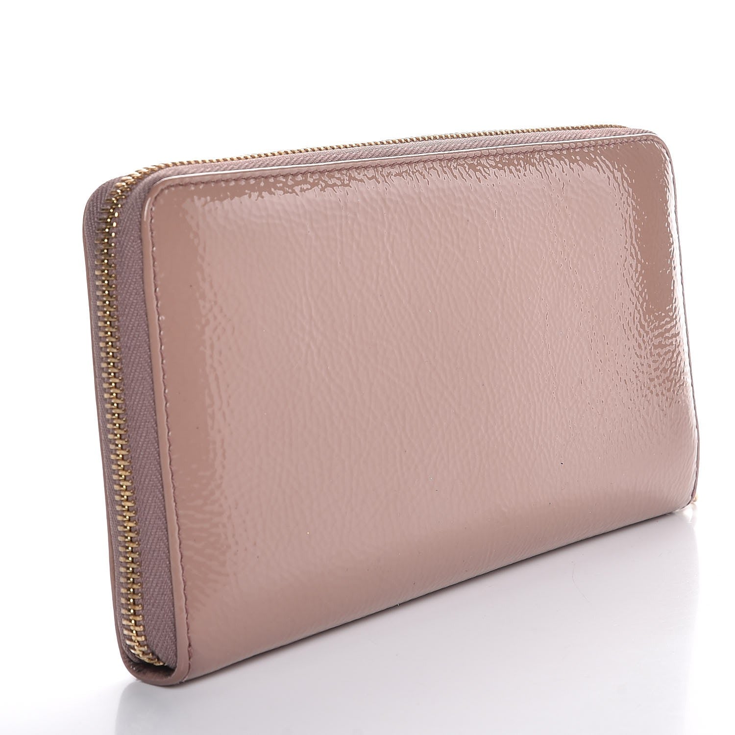 Gucci Patent Soho Zip Around Wallet Dark Cipria 3 of 9