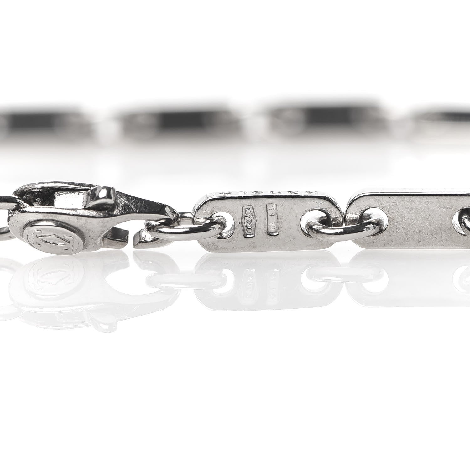Cartier 18K White Gold 3.5mm Fidelity Link Bracelet 7 of 7
