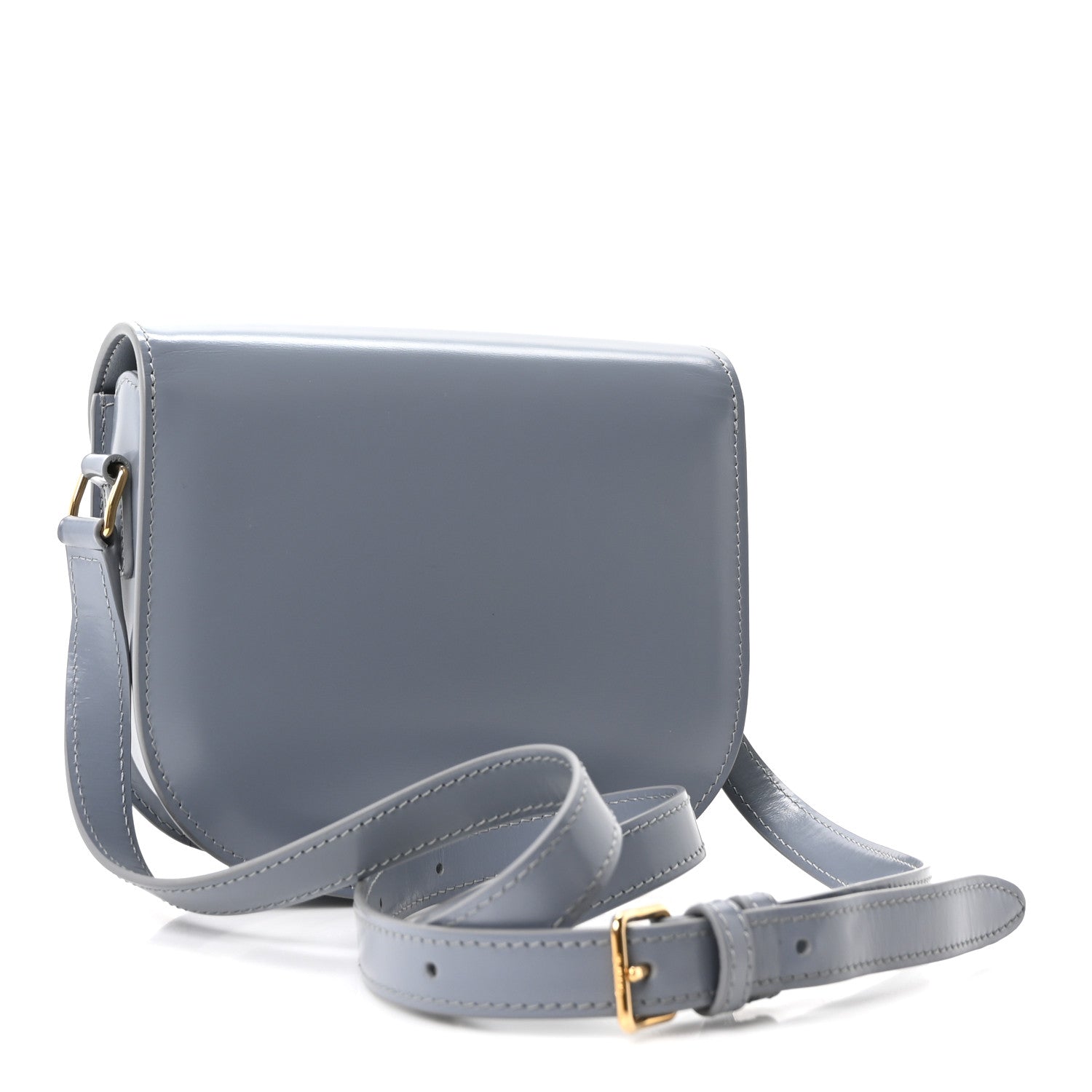 Celine Shiny Calfskin Teen Besace Blue Grey 3 of 9