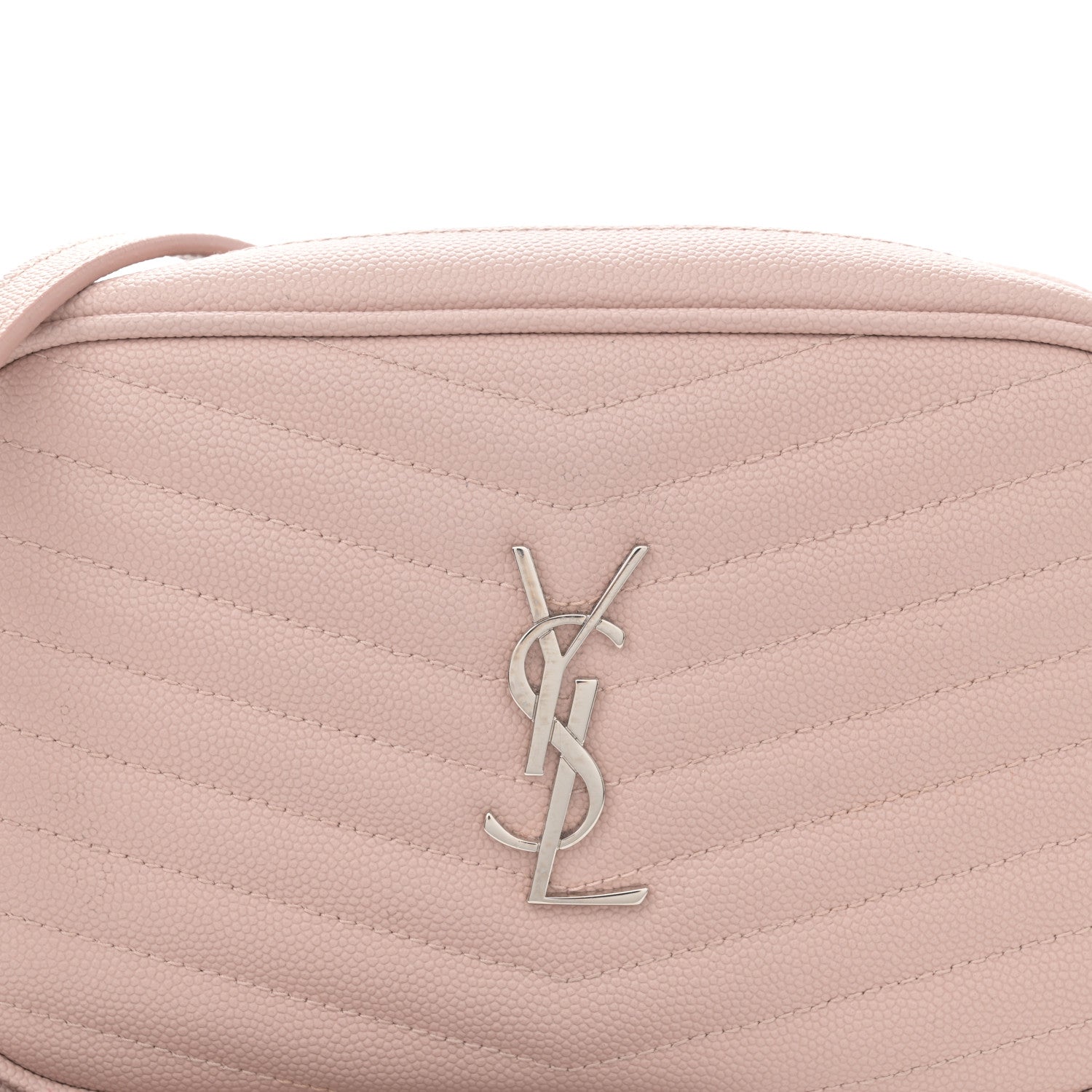 Saint Laurent Grain De Poudre Matelasse Monogram Mini Lou Camera Bag Marble Pink 8 of 10